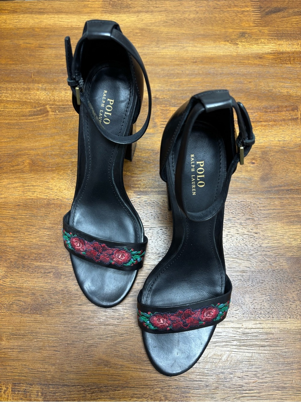 Polo Ralph Lauren Kierra Bullion Calfskin Heels